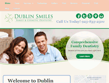 Tablet Screenshot of dublinsmilesdentistry.com